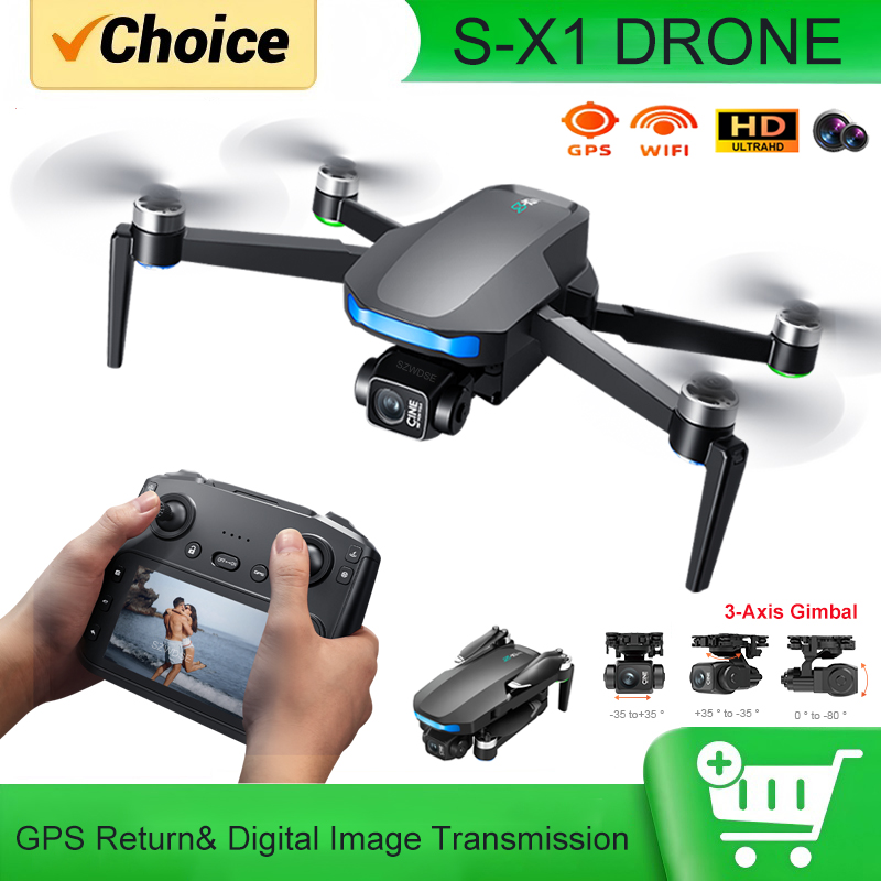Drone Camera 4K - S-X1 MAX GPS Drone with 3-Axis